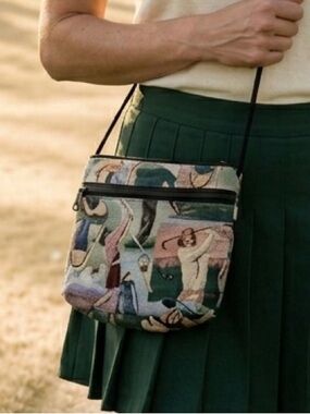 Danny K Beverly Hills Golf Tapestry Crossbody Bag Made in USA Vintage Y2K Boho